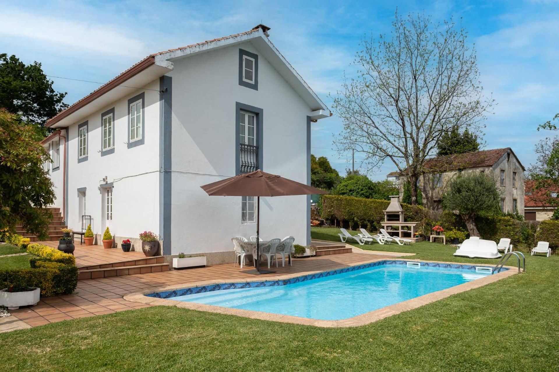 Willa Casa Tarrio Con Piscina - Santiago De Compostela Boqueixon Zewnętrze zdjęcie