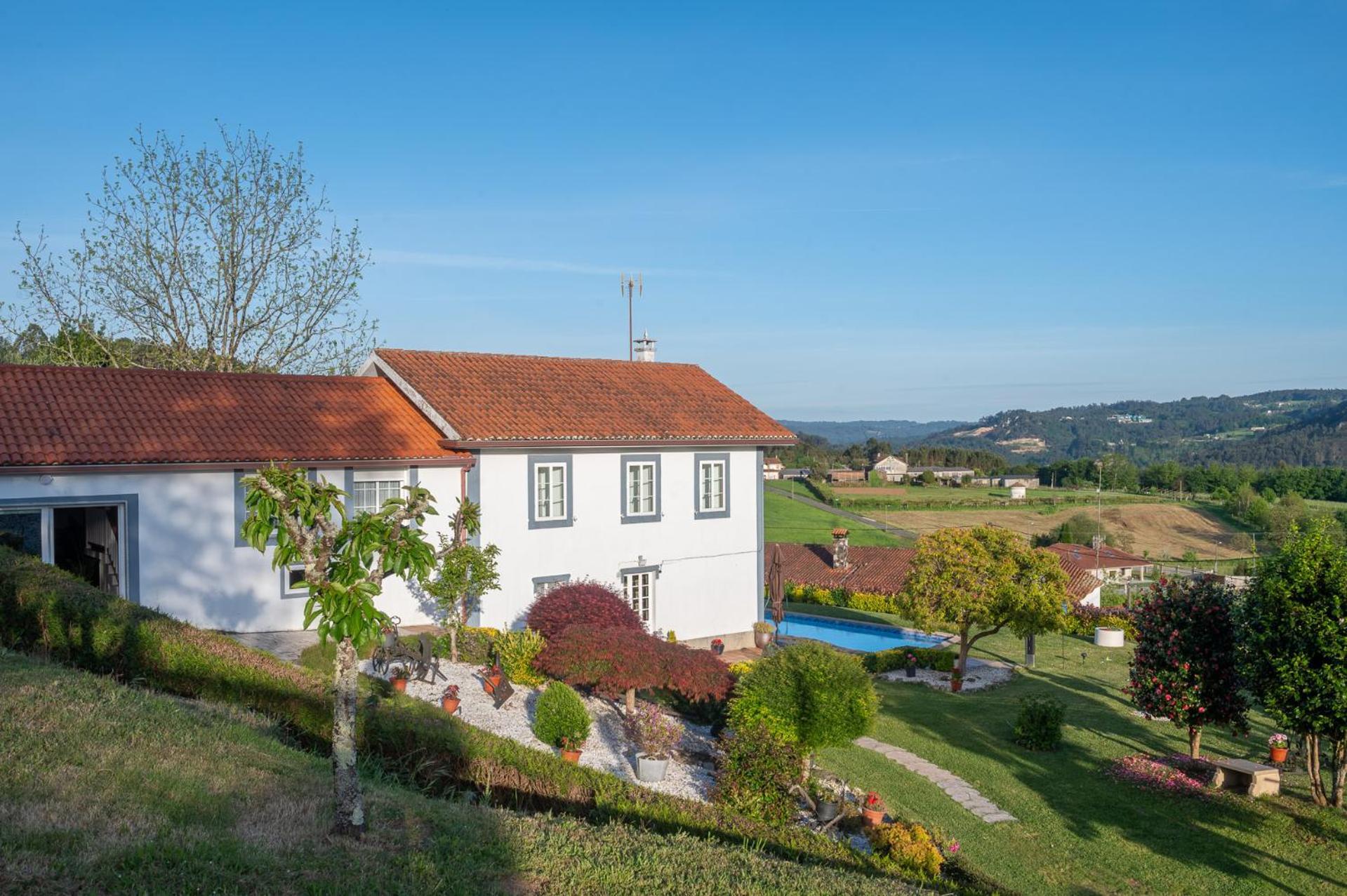 Willa Casa Tarrio Con Piscina - Santiago De Compostela Boqueixon Zewnętrze zdjęcie